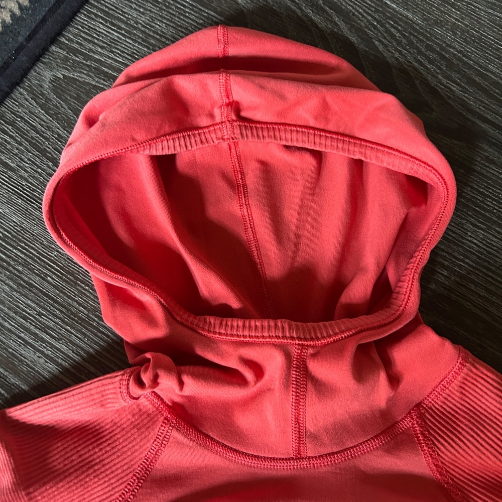Athleta Orange Funnel Neck Hoodie Women's Size S - Picture 5 of 8